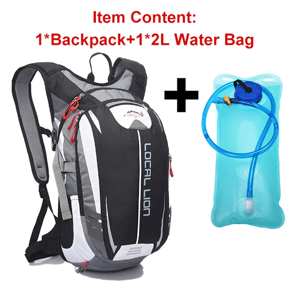 Местное Лев велосипедная сумка MTB Походное оборудование 18L восхождение Пеший Туризм дышащая дорожный Рюкзак Для Езды На Велосипеде езда на велосипеде сумка - Цвет: black water bag