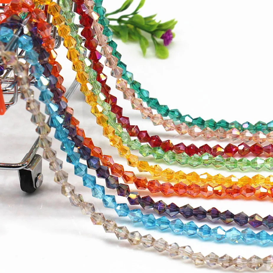 Бесплатная доставка разноцветные бусины из чешского стекла 2 3 4 6 8 мм биконусные