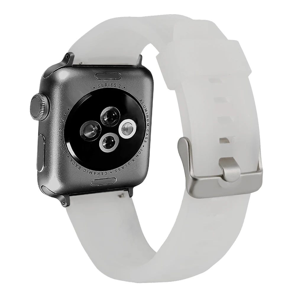 Ремешок Iwatch 42 мм 38 в смарт-часах Белый силиконовый ремешок для водонепроницаемых