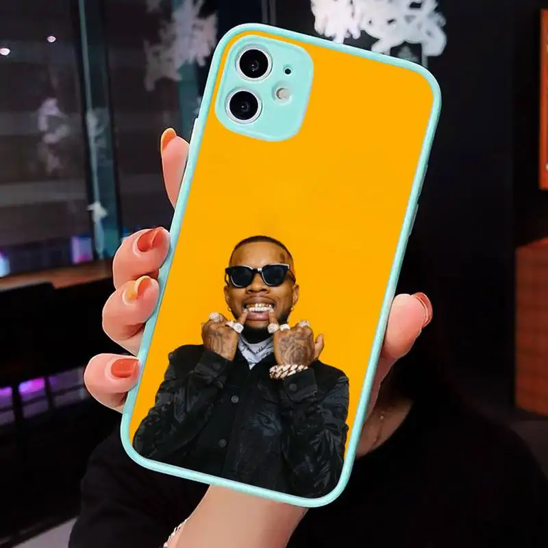 

Tory Lanez Phone Case For iPhone 12 11 Mini Pro XR XS Max 7 8 Plus X Matte transparent blue Back Cover