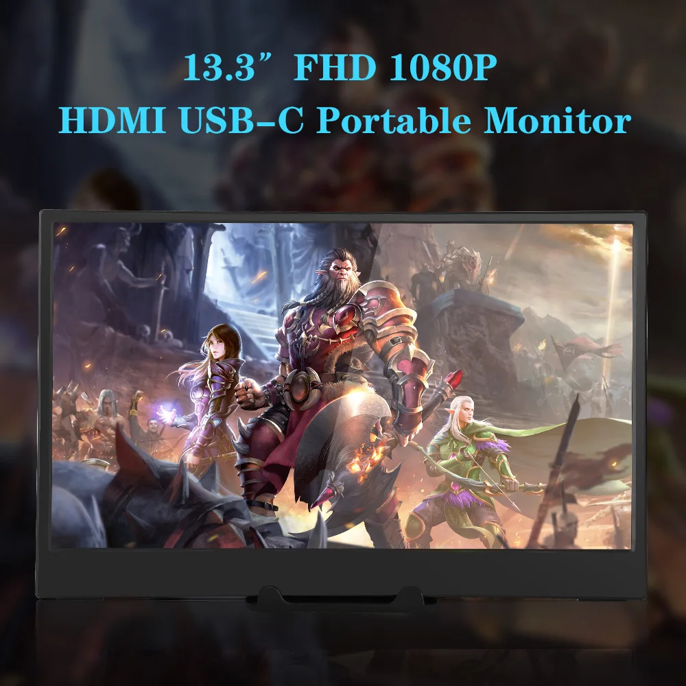 Портативный монитор-Eyoyo USB C монитор 13 3 дюймов IPS ЖК-дисплей 1920x1080 ноутбука вторая