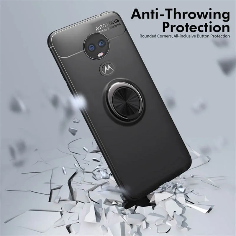 Чехол для телефона с магнитным кольцом s Motorola Moto G7 Plus автомобильный держатель
