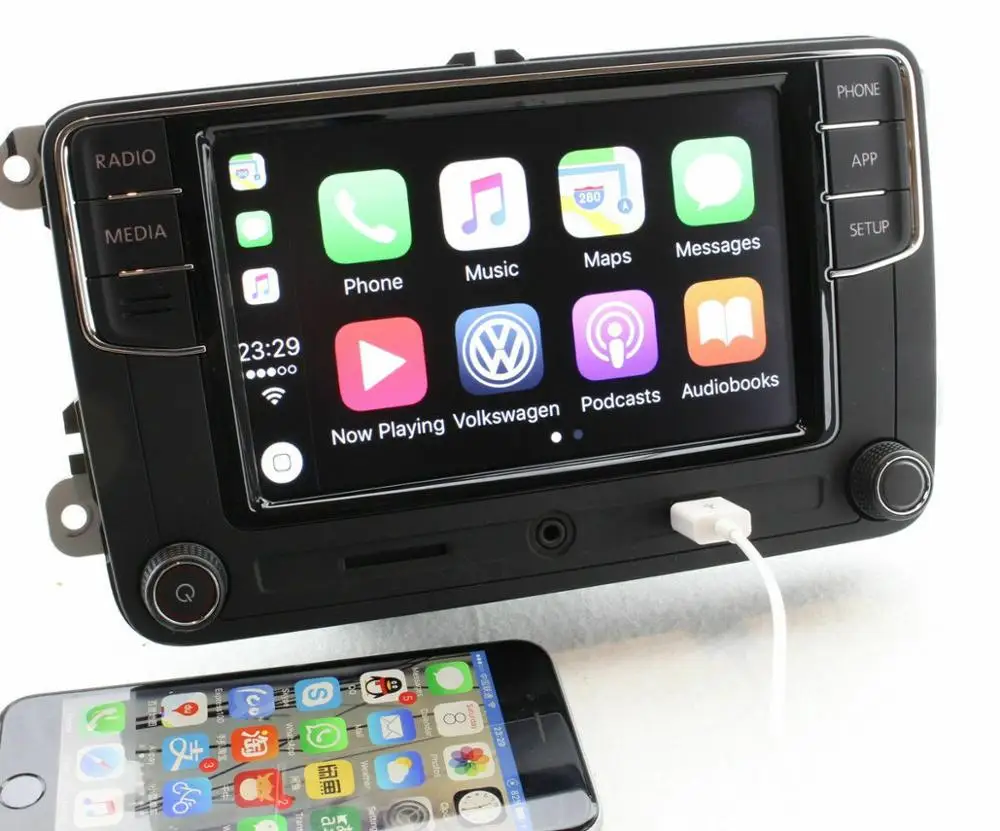 EIDRAN RCD330 телефон экран 6 5 дюйма Bluetooth Carplay стерео дизайн 6RD 035 187B подходит для VW -