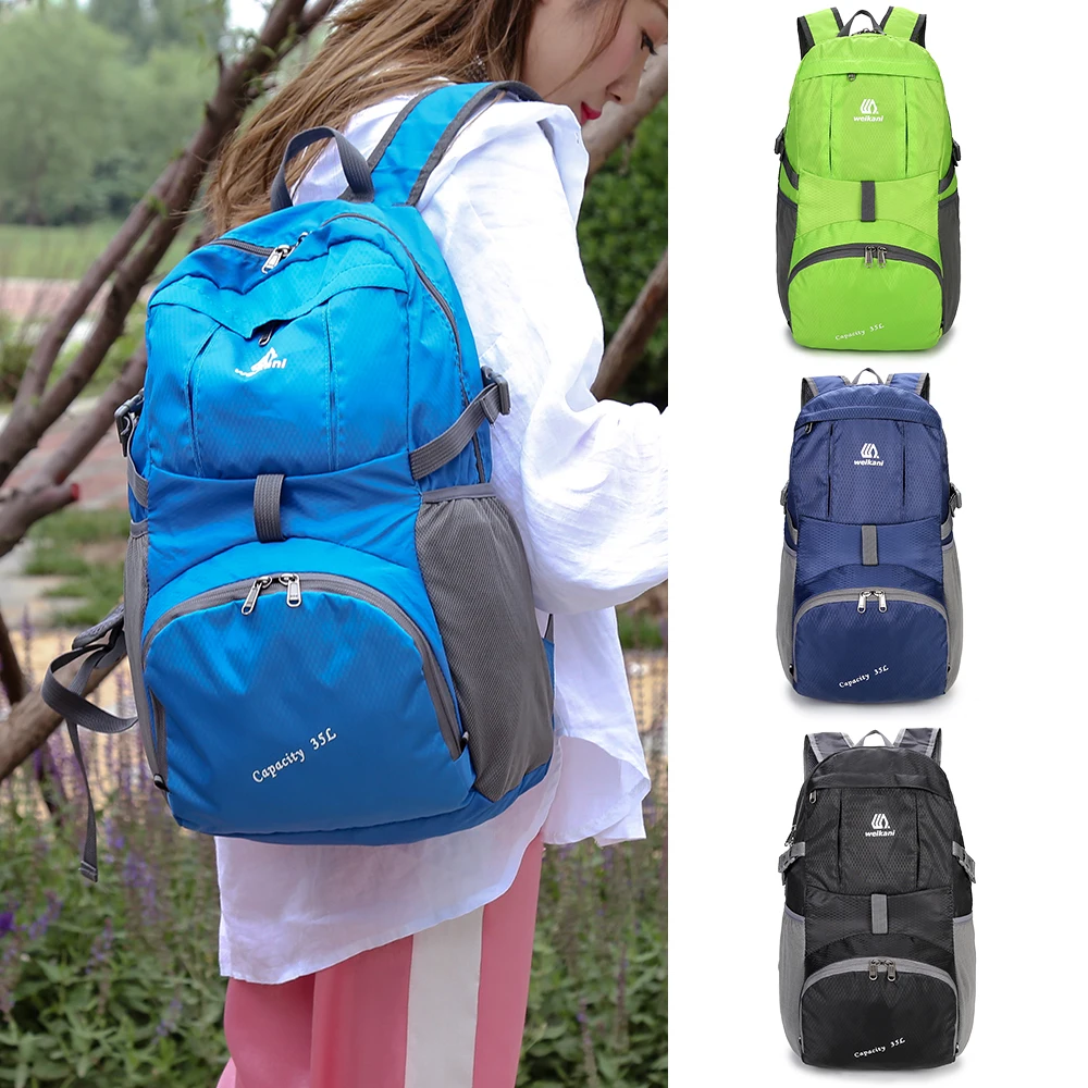 Легкий нейлоновый складной рюкзак водонепроницаемый походный складная сумка