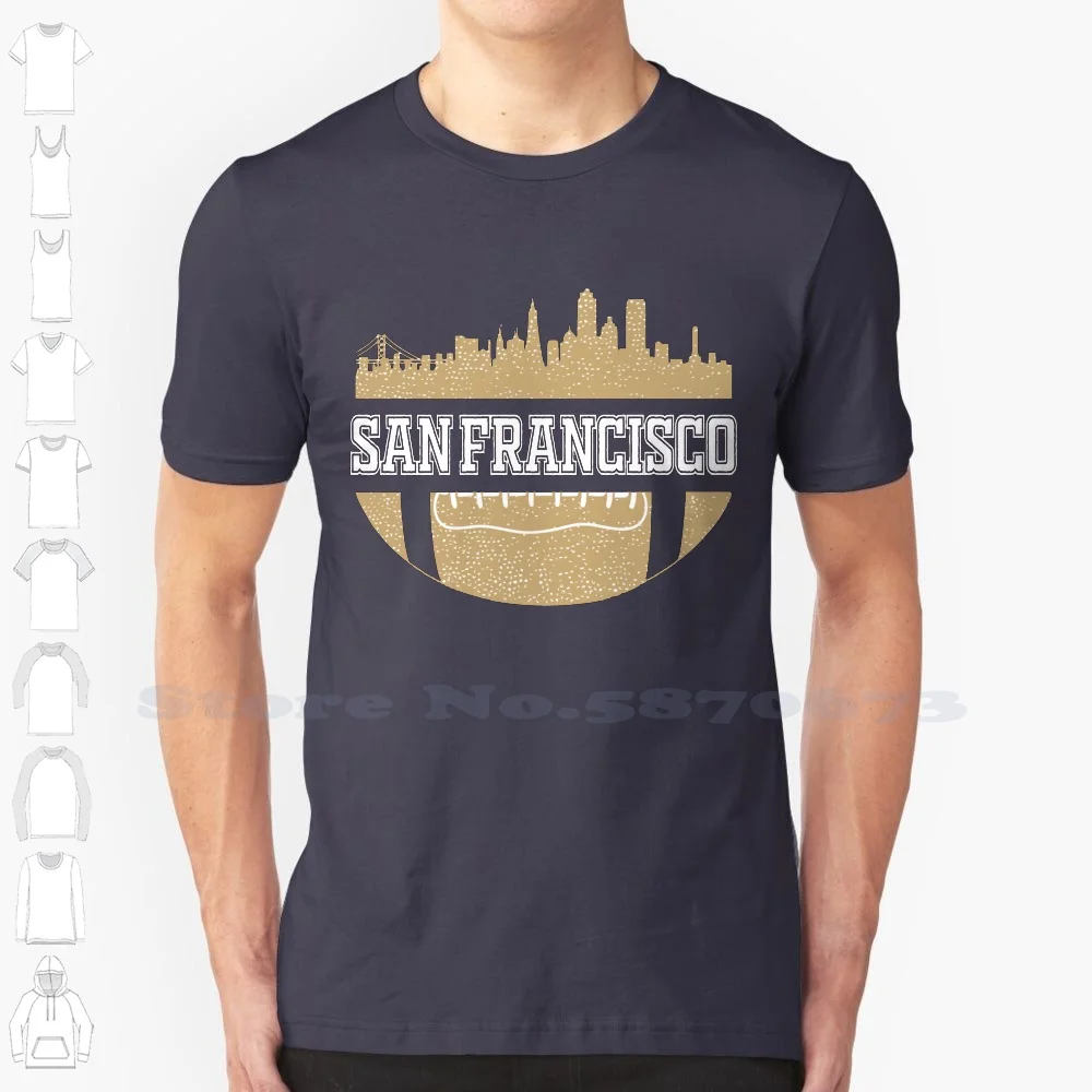 Retro 49Ers Football Fan Vintage San Francisco Skyline Custom Funny Hot Sale Tshirt San Francisco Football 49Ers Fan 49Ers
