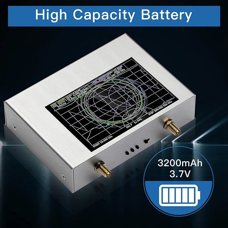 Векторный анализатор сети NanoVNA V2 Plus4 50 кГц-4 ГГц тестер RF 4 дюйма измерение