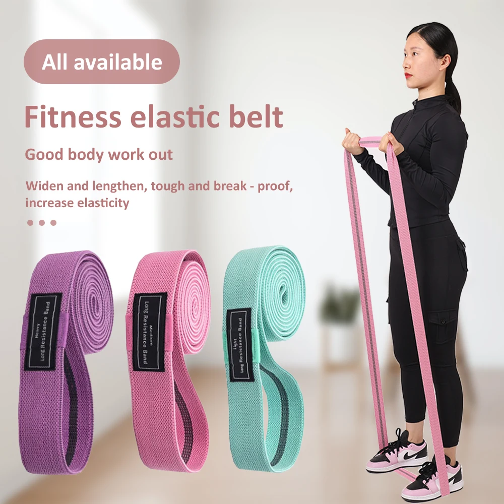 

Fitness Long Resistance Bands 3-Piece Set Yoga Pull Up Assist Booty Hip Workout Loop Elastic Bands Gym Training Exercis Equipme
