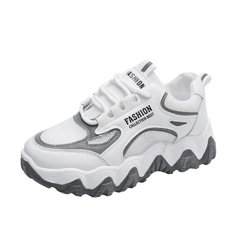 

2021 Spring and Autumn New Women's Vulcanized Shoes with Mesh and Pu Upper, Comfortable and Soft Women's Casual Sports Shoes Z01