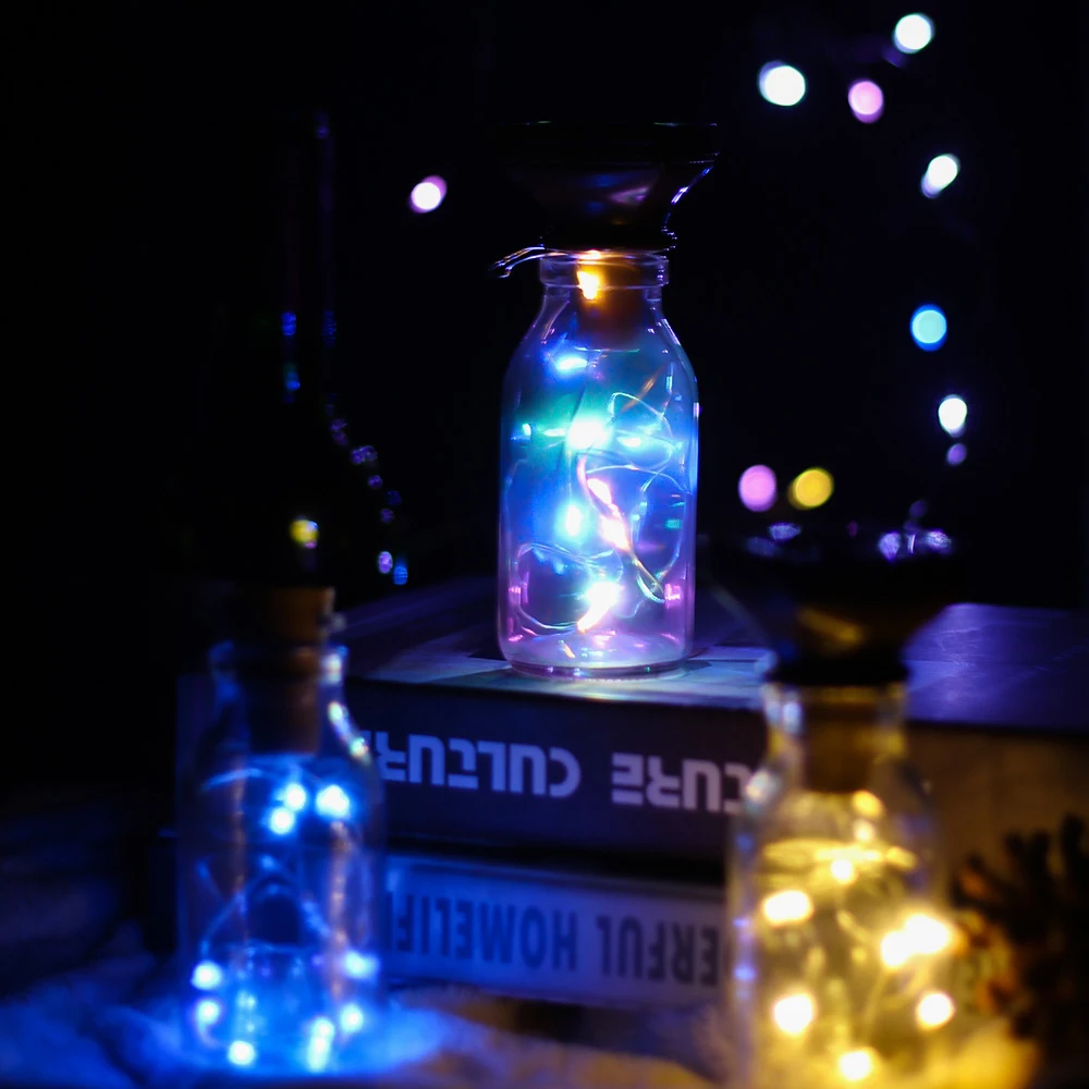 1/2 м светодиодный S светильники в форме винных бутылок (с крышкой) Встроенный