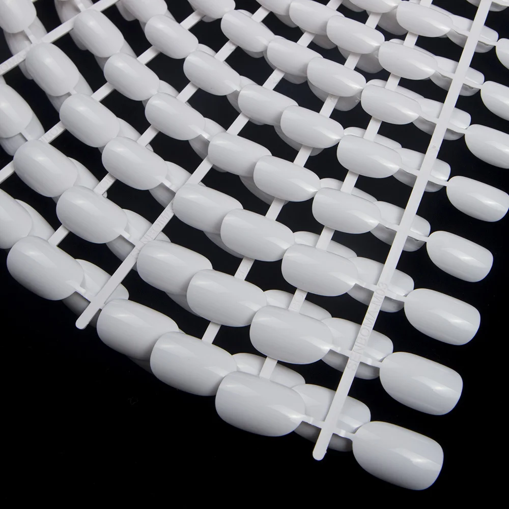 10 комплектов в партии открытые французские акриловые ногти круглые