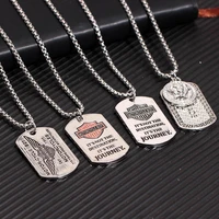 cuban chain wild army brand hip hop pendant titanium steel necklace mens fashion accessories ladies birthday party gift pendant