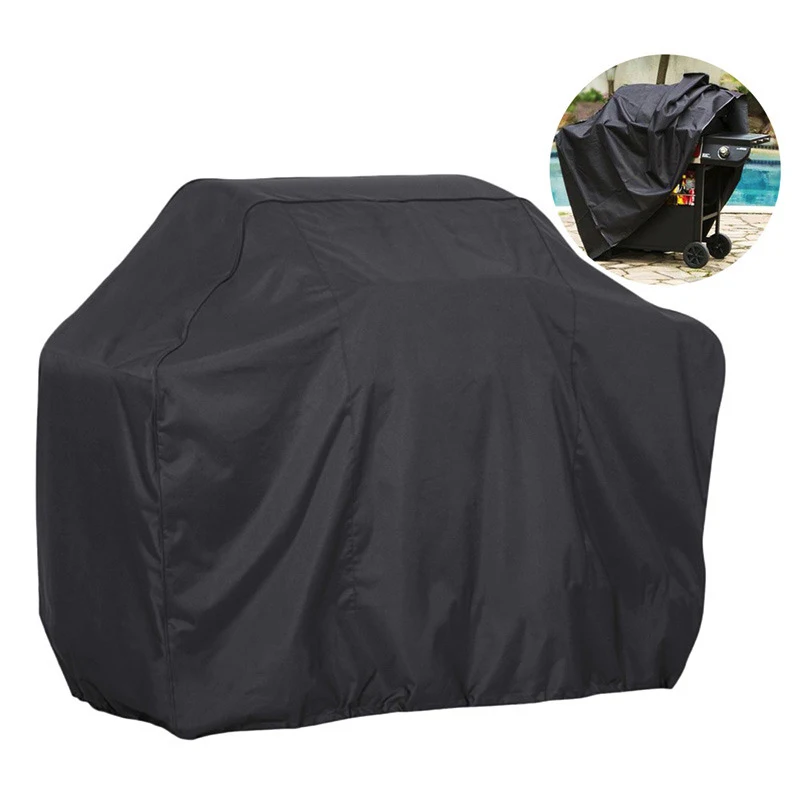 

Outdoor BBQ Dust Cover Waterproof Grill Protector For Gas Anti Dust Rain Protective Black BBQ Accessories Grill Cover