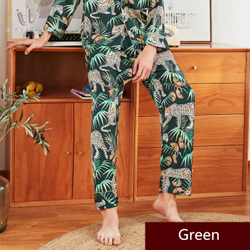 2020 мужские пижамы Мужская пижама осенняя длинная Пижама штаны одежда для сна