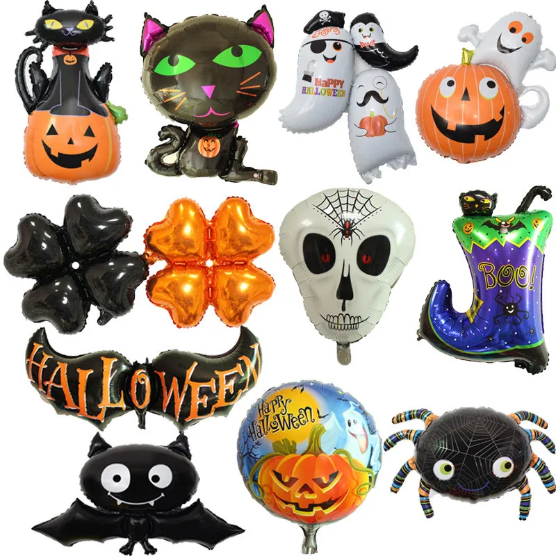

Skeleton Halloween Halloween is decorated pumpkin aluminium film boom ball suits party decoration supplies