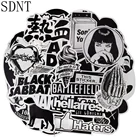 Наклейки JDM в стиле панк, 50 шт., водостойкие, черно-белые, металлические, граффити, стикеры для взрослых, сделай сам, скейтборд, ноутбук, гитара