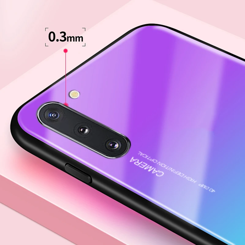 Градиентный чехол из закаленного стекла для samsung galaxy note 10 pro plus 10pro 10plus чехлы