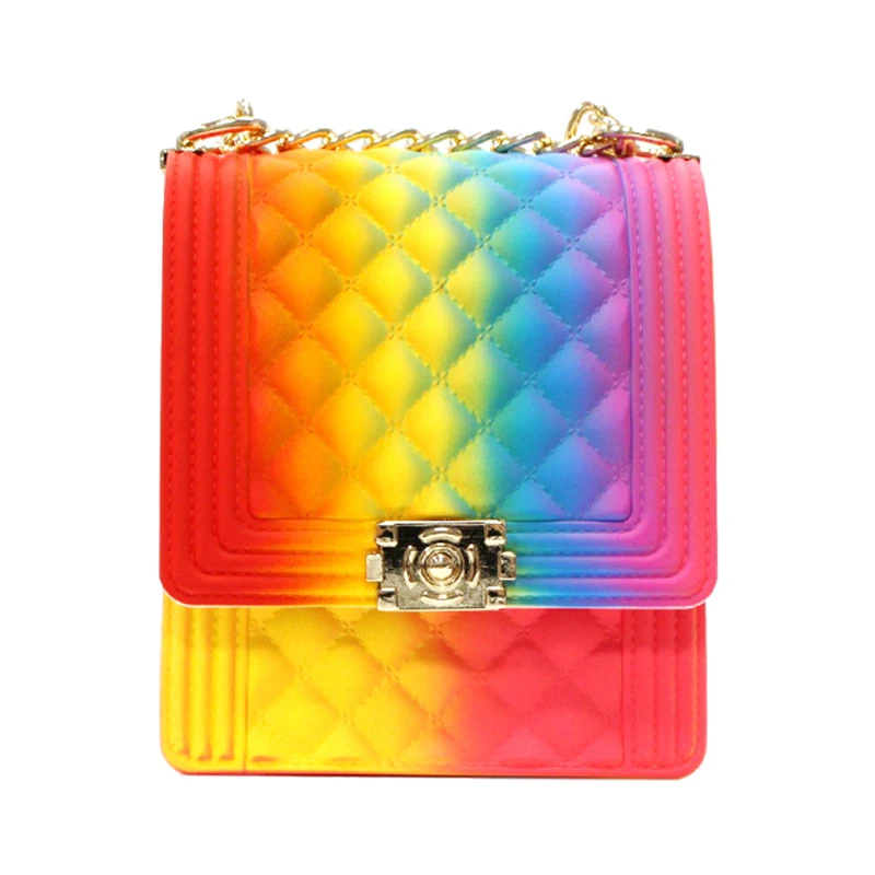 

2021 Luxury Famous Brand Designer Crossbody Bags Wholesale Fashion Summer Colorful Shoulder Jelly Purses And Handbags For Women