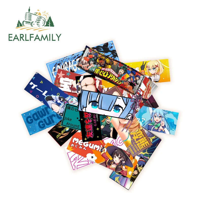 

EARLFAMILY 13cm for Anime Sexy Slap Funny Car Stickers Motorcycle Decal Car Refrigerators Sticker Camper Bumper Decoration