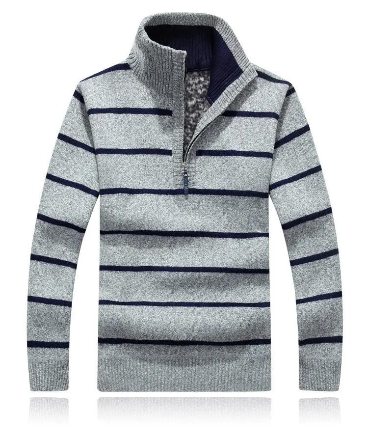 Осенняя новинка мужской полосатый свитер пуловеры мужские зимние толстые