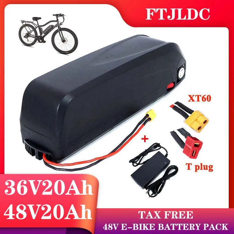 Новый литий-ионный аккумулятор Hailong 48V20Ah 36V20Ah для электровелосипеда батарея со