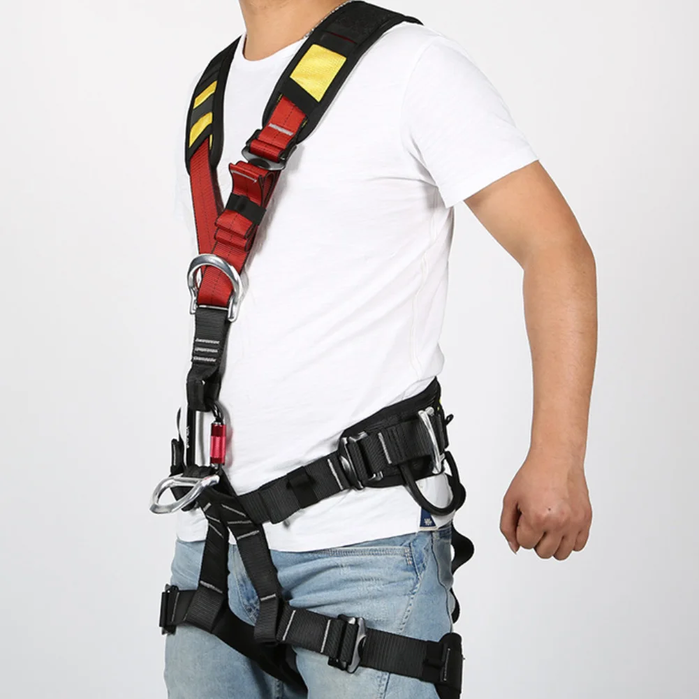outdoor rock climbing aerial work rappelling shoulder safety belt harness equip free global shipping