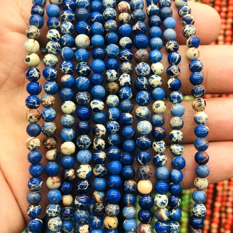 Оптовая продажа 1 шнур натуральная разноцветная искусственная яшма для осадка 4