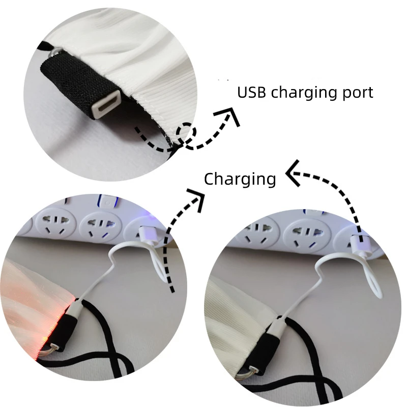 

Adult Colorful Led Flashing Mask Carnival Party Masks USB Charging Anti Dust Smog Proof Face Cover Mask Festive Light Decoration