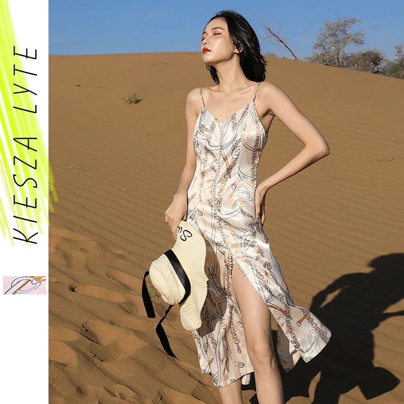 Французское женское платье с принтом 2020 летние сексуальные вечерние платья