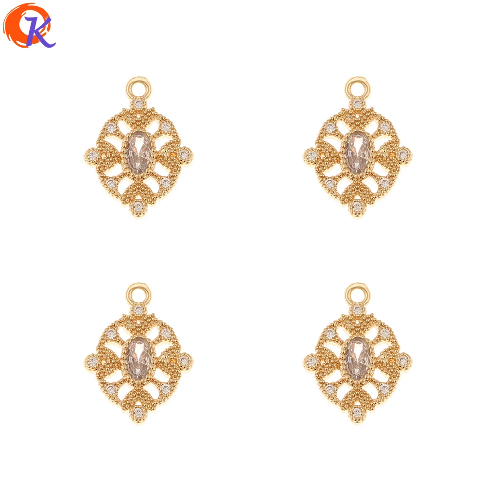 

Cordial Design 50Pcs 12*16MM Jewelry Accessories/Hand Made/CZ Charms/Earrings Findings/DIY Jewelry Making/Rhinestone Pendant