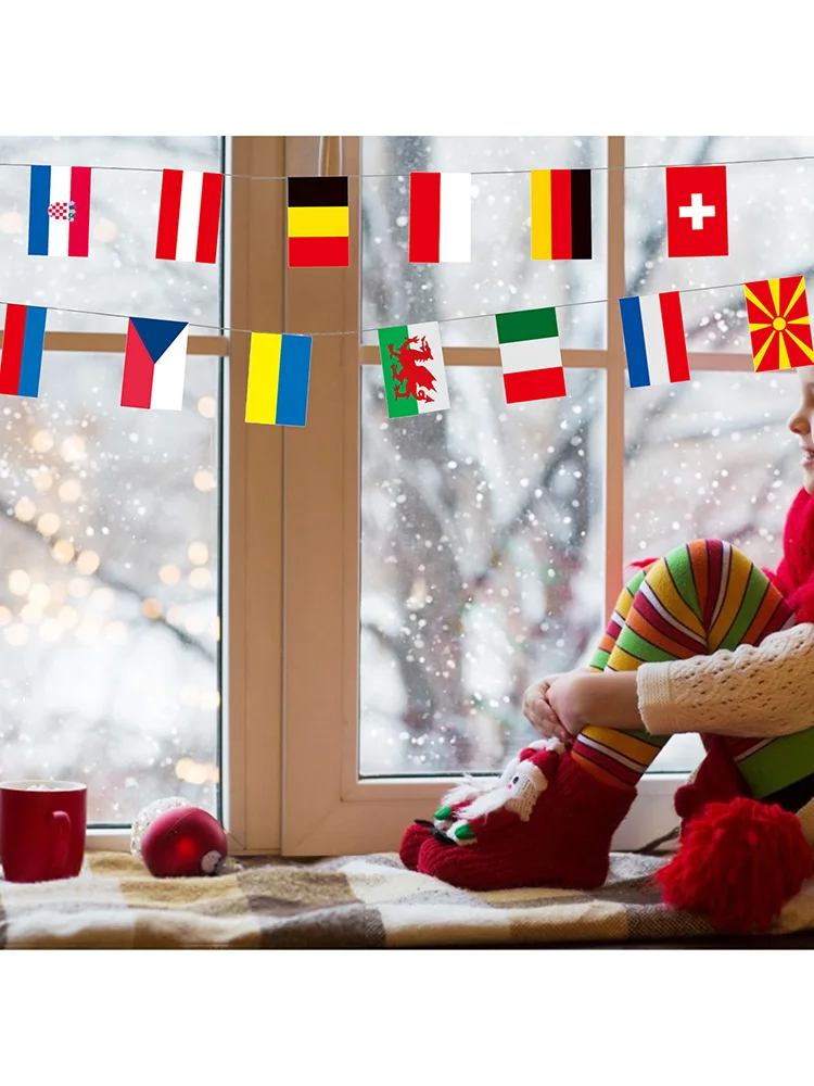 Баннер на Европейский Кубок международные Висячие гирлянды в 24 страны для газона