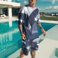 high quality creativity tops sportswear men sets short outfits new summer tracksuit t shirt men causal o neck harajuku suit male