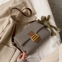 2021 brand designer women lattice shoulder crossbody bag fashion temperament small square package chic portable clutch tide