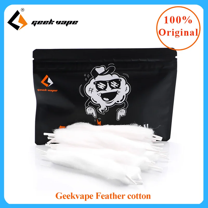 Новинка аксессуары для вейпа Geekvape с перьями из хлопка Органическая хлопковая