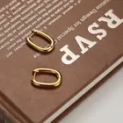 Минималистичные серьги-гвоздики O-образной формы, очаровательные женские винтажные геометрические серьги эллипса ручной работы Вечерние, ювелирные изделия в подарок