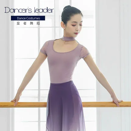 Ballet Leotard For Women Training Wear Lace Adult Gymnastics Competition Clothing Small Stand Collar Bib Swimsuit | Тематическая