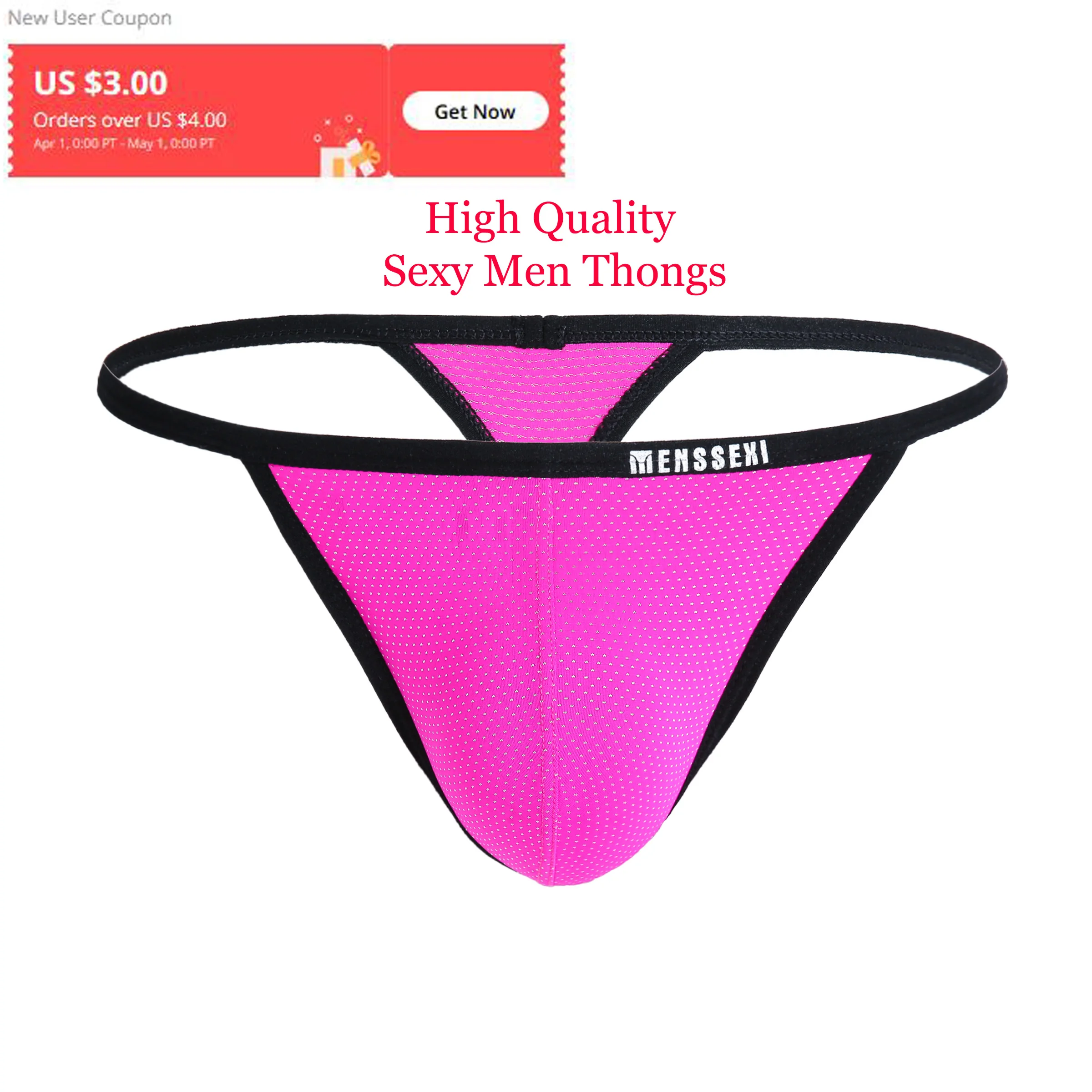 8pcs Sexy Men Underwear Nylon Gay Mens Thongs and G strings Erotic Male Panties Low Rise Tanga Hombre