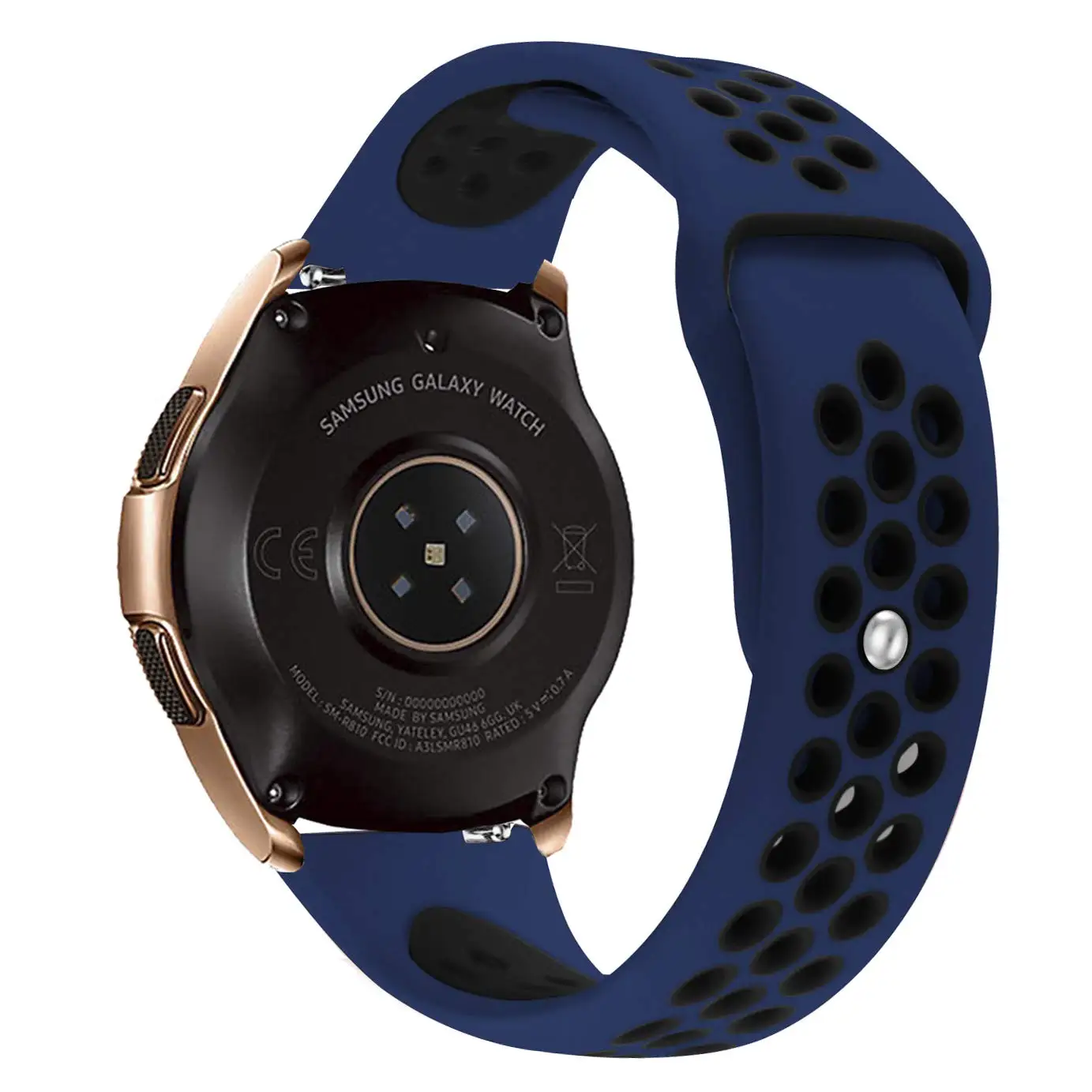 Силиконовый браслет для Huami Amazfit Bip ремешок gts ремешок 20 мм 22 мм ремешок для Amazfit stratos pace GTR браслет - Цвет: Dark blue-black