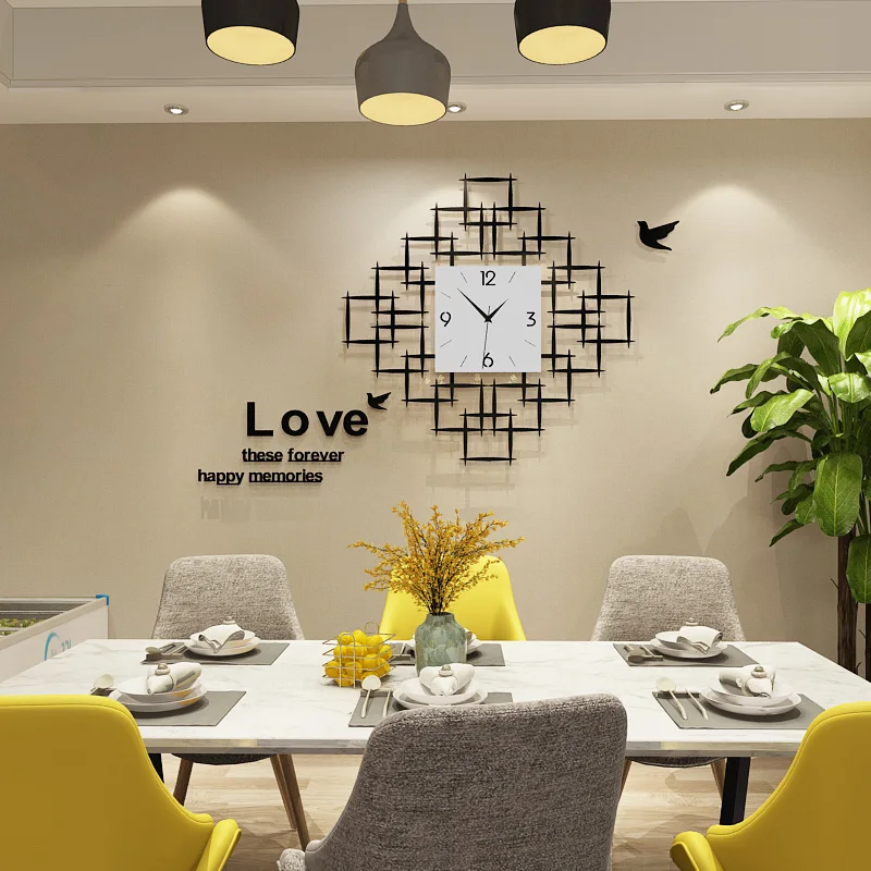 

Large Wall Clock Modern Design Fashion 3D Geometric Acrylic Ultra-quiet Quartz Hanging Clocks Living Room BB50W