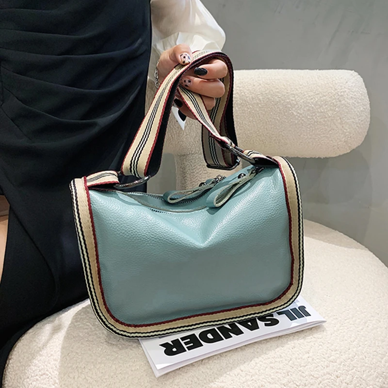 

Женская сумка из мягкой натуральной кожи, модная роскошная сумка на плечо, дизайнерская женская сумка через плечо, повседневная женская сум...