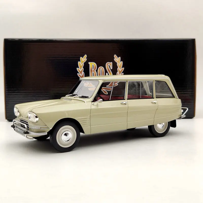 С цветочным принтом BOS 1/18 для Citroen Ami 6 Break 1967 бежевый BOS389 Ограниченная серия