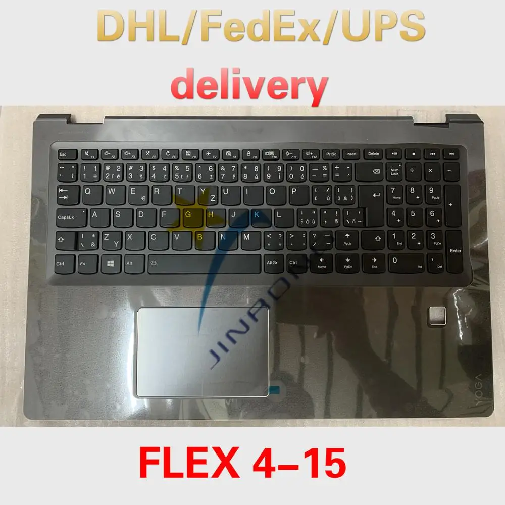 

5CB0M32632 Original Lenovo TOP COVER W/ Backlit KEYBOARD Flex 4-1580 Flex 4-1570 Yoga 510-15IKB (BL Black FP CZ-SK)