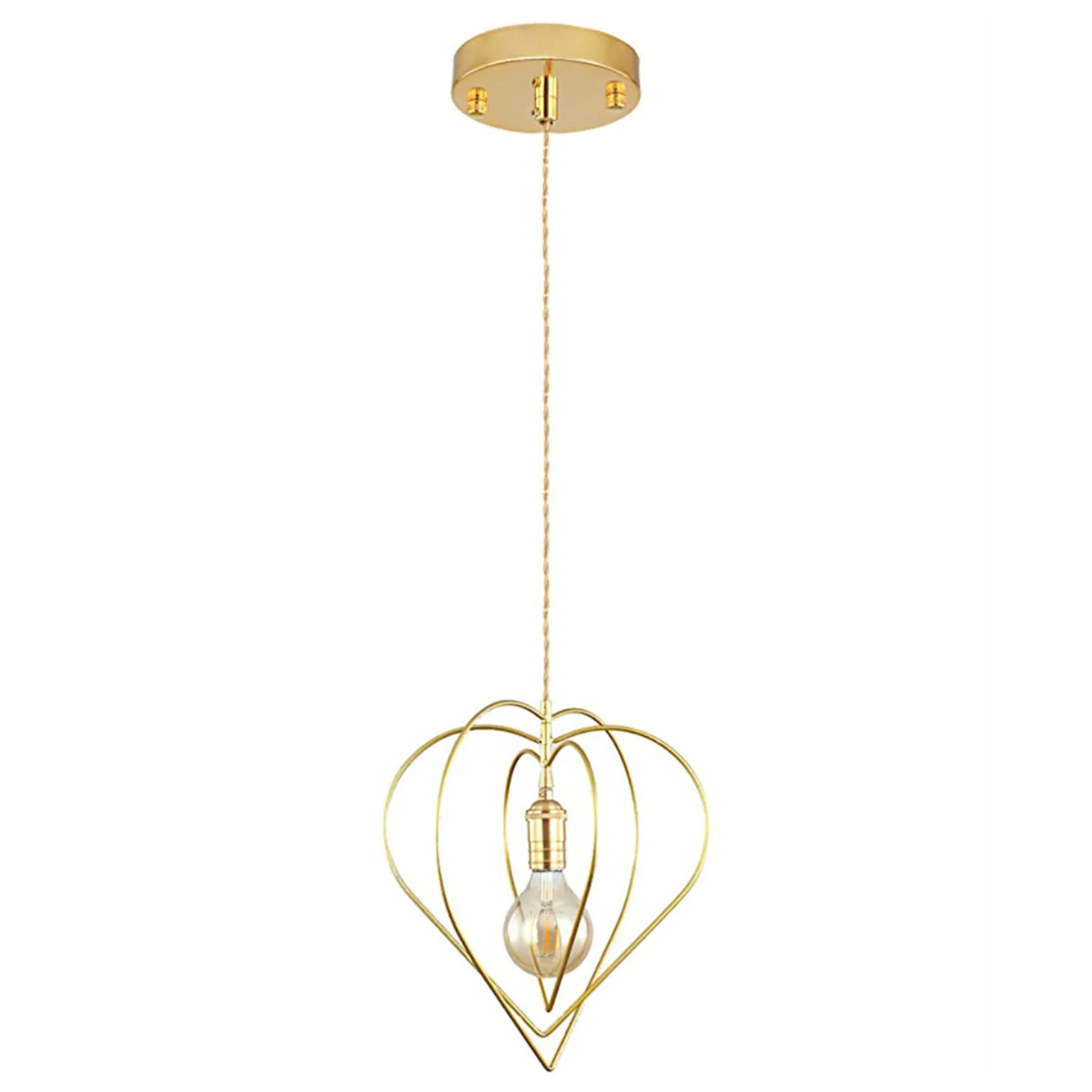 

2021 New Modern Nordic Heart Rotating Pendant Light For Dining Living Room Bedroom Home Daily Party Decoration