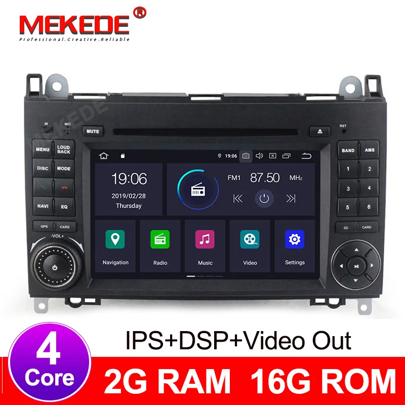 MEKEDE Android 9 0 4 + 64G Автомобильный GPS dvd плеер для Mercedes Benz Sprinter B200 B class W245 B170 W209 W169 Радио