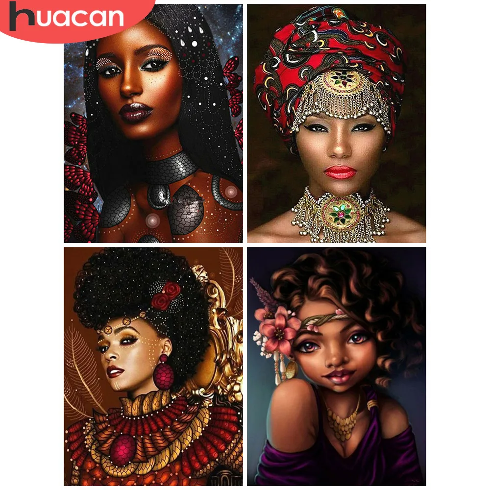 Алмазная вышивка HUACAN новая 5D алмазная Картина Портрет из мозаики Стразы полное