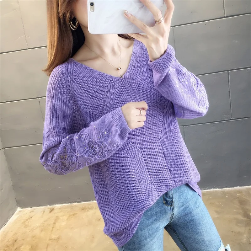 

5357 (Xifang № 6) осеннее платье Новый v-образный вырез тонкий вязаный свитер, Panhua манжеты рукава, женское платье 49ff