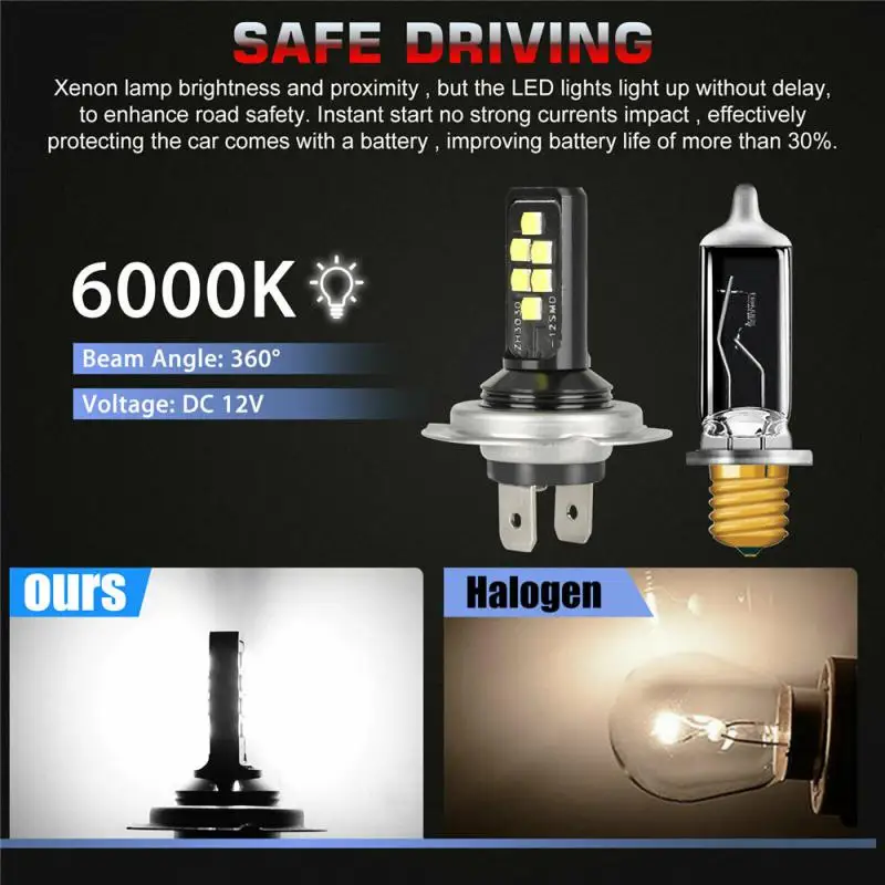2 шт. автомобисветодиодный светодиодные лампы H7 H4 CSP для Ford Focus 3 Mk2 Fiesta Fusion VW Polo Golf 7 4