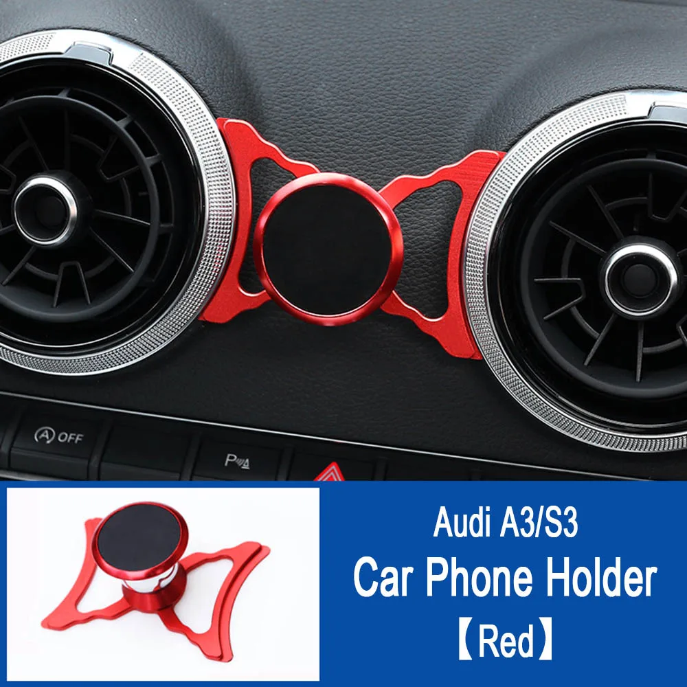 Car Phone Holder Универсальный Автомобильный кронштейн для телефона Audi A3 S3 8 V, автомобильный держатель на вентиляционное отверстие, вращающийся на 360 градусов, поддержка мобильного телефона gps-аксессуары - Название цвета: Car Phone Holder