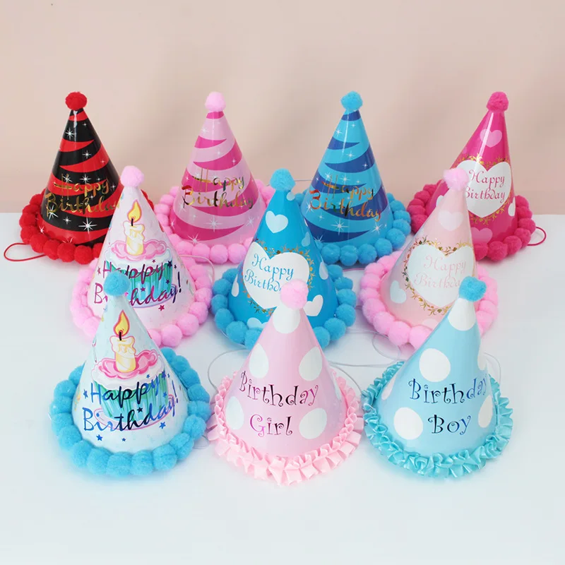 

Colored Flowers Happy Birthday Cake Topper Golden Acrylic Birthday Party Dessert Decoration For Baby Shower Baking Supplies