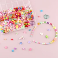 550pcs mixed acrylic crystal beads art craft jewelry making kits for kids diy bracelets necklaces earring hair rings kits set
