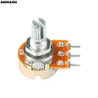 Набор потенциометров WH148, один шарнир B1K 2K 5K 10K 20K 50K 100K 250K 500K 1M ohm 3Pin 15 мм вал с гайкой и Washe, 5 шт.